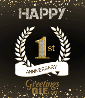 Happy 1st Anniversary Gif 2 Happy 1st Anniversary Animated Gif