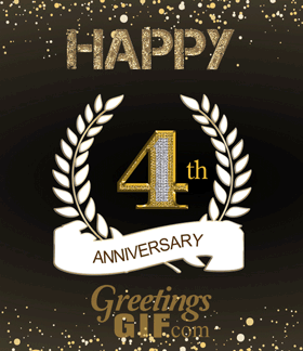 Happy 4th Anniversary Gif 2 Happy 4th Anniversary GIF-10006 GreetingsGif.com
