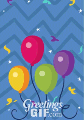 Animated Happy Birthday Wishes Balloons Gif