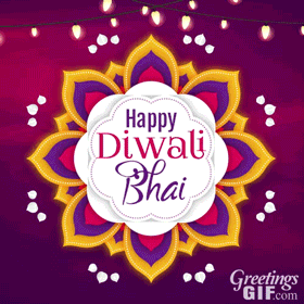 Animated Happy Diwali Bhai Gif