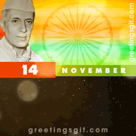 Nehru Jayanti Gif
