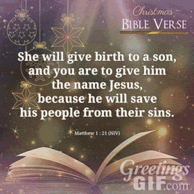 Animated Christmas Bibile Verse Gif