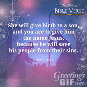 Animated Christmas Bibile Verse Gif