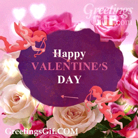 Roses Happy Valentines Day Gif - 1186 2 Roses Happy Valentines Day Gif