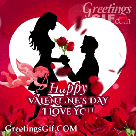 Animated Happy Valentines Day I Love You Gif
