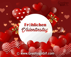 Fröhlichen Valentinstag Gif - Animated Happy Valentines Day in German Gif - 1191 1