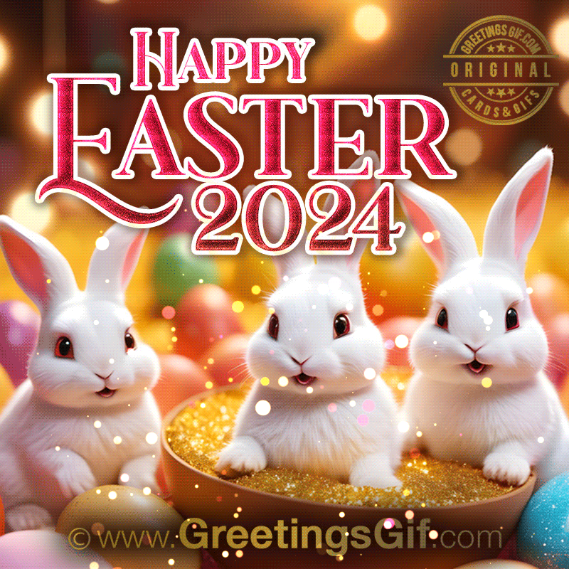 Cute Happy Easter Gif 2024 for Animated Gifs