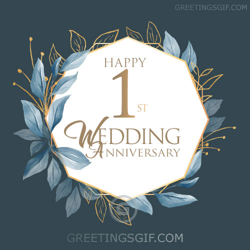Happy 20th Wedding Anniversary Gif - 1298 8 Happy 1st Wedding Anniversary Card