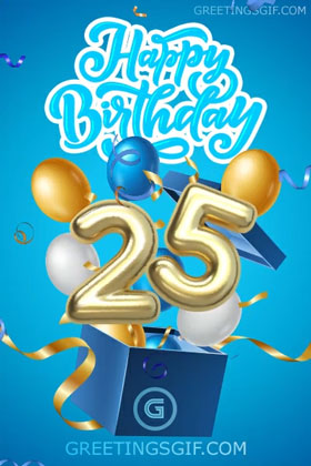 Happy 25th Birthday Card