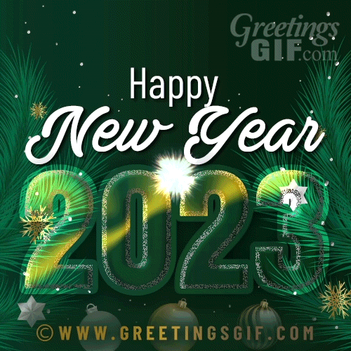 Animated Happy New Year Gif - 1434 2 Animated Happy New Year GIF 2022 with Forest Nature theme