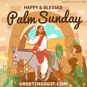 Blessed Happy Palm Sunday Gif