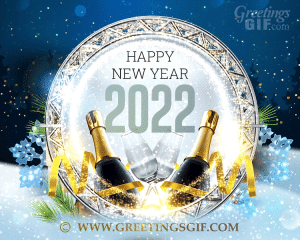 Animated Happy 2022 Gif - 1440 8 Best Animated Glitter Happy 2022 New Year GIF with Champagne