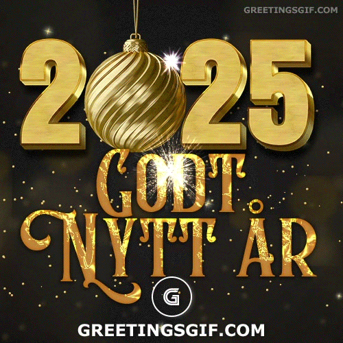 Godt Nytt år GIF 2025 for Animated Gifs