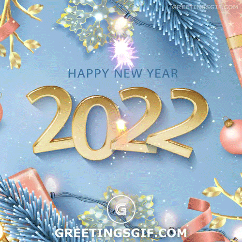 Animated Happy New Year Gif - 1436 2 Animated Happy New Year Gif 2022 with Gold Text and Fireworks