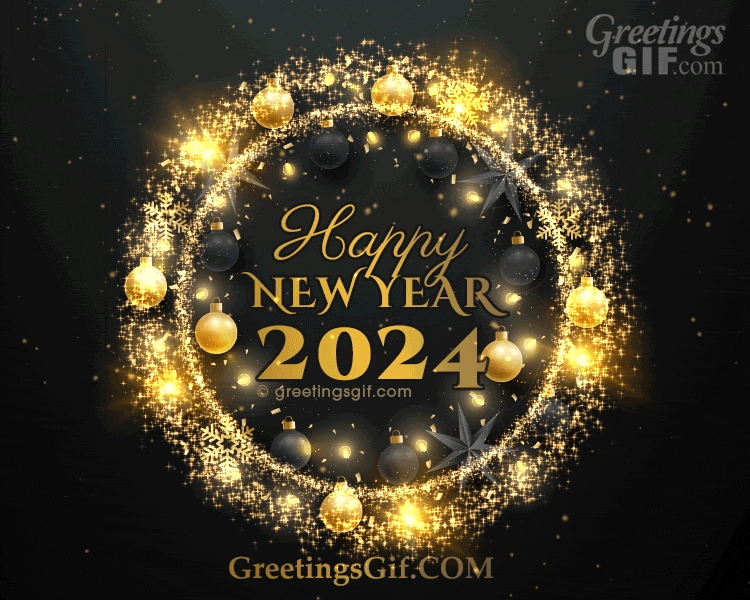 Glitter Happy New Year 2023 GIF - 1480 2 Elegant Happy New Year 2023 Gif Images with Gold and Glitter