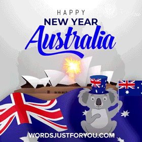 Happy New Year Australia GIFs - 1493 4 Happy New Year Australia Fireworks GIf