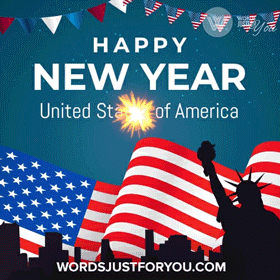 Happy New Year America GIF - 1494 2 Happy New Year America Gif USA Flag