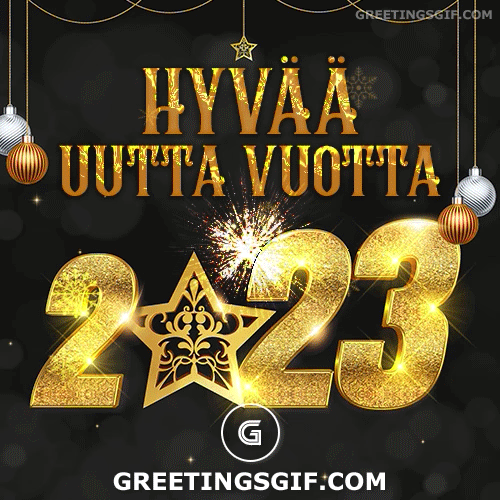 Hyvää Uutta Vuotta GIF - 1489 2 Hyvää Uutta Vuotta GIF 2023 Happy New Year in Finnish