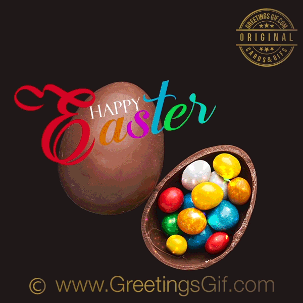 Beautiful Happy Easter Gif Greetings 12 Happy Easter Chocolate Eggs Glitter Gif