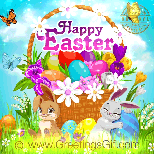 Happy Easter GIFs, April 9, 2023 22 Beautiful Happy Easter Bunny GIF