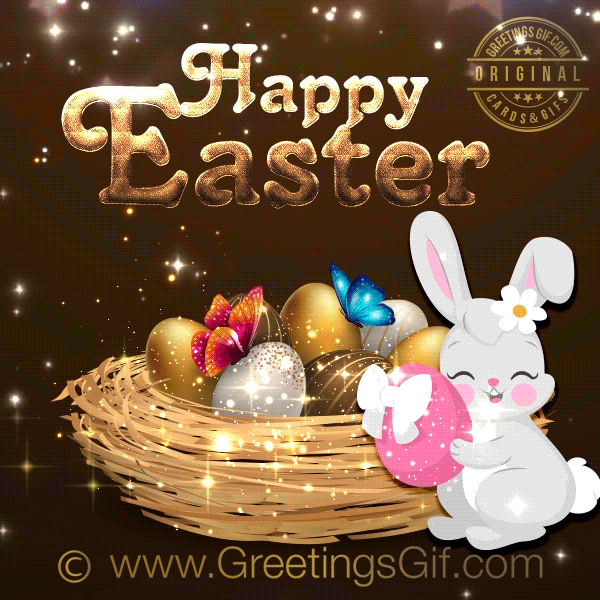 Beautiful Happy Easter Gif Greetings 8 Beautiful Happy Easter Glitter GIF