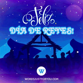 Feliz día de Reyes GIFs - 1513 4 Neon Feliz día de Reyes Card GIF