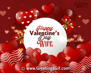 Animated Happy Valentines Day Wife GIF ecard free download