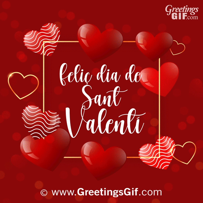 Feliç dia de Sant Valentí 2 Feliç dia de Sant Valentí Gif - Happy Valentine's Day Gif in Catalan