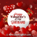 Happy Valentines Day Husband Gif eCard with Glitter Hearts and Red Heart Balloons