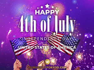 Animated Fireworks 4th of July GIF Image USA Flag free download